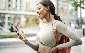 woman with a smartphone